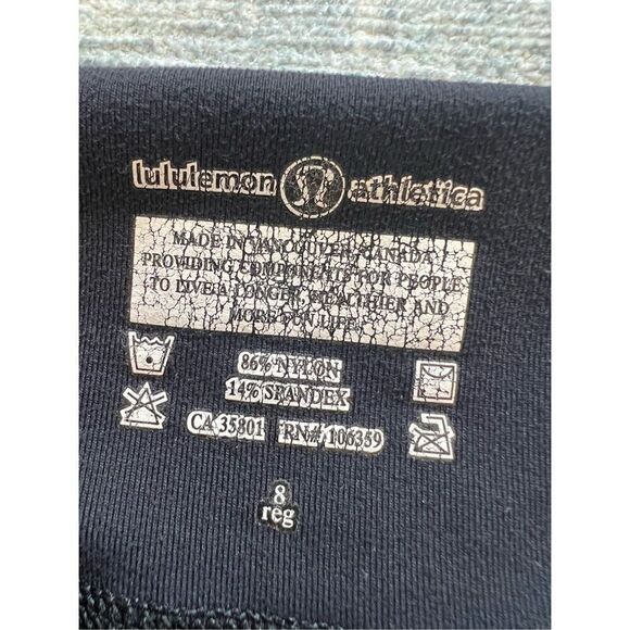 Lululemon Black Wide Leg Athletic Pants Size 8 Regular - Picture 3 of 7